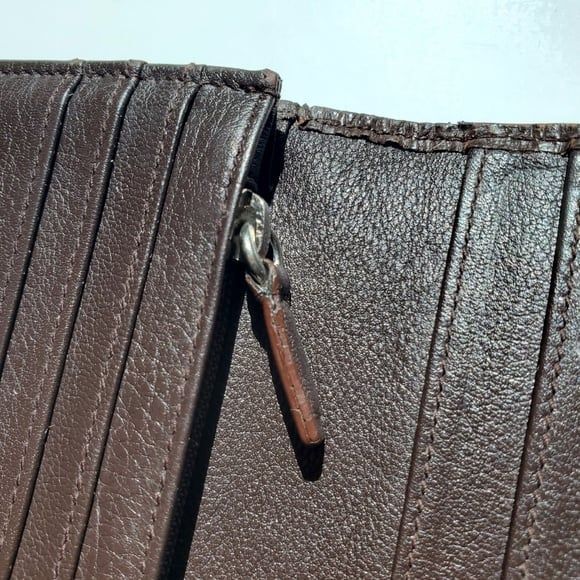 Loewe Wallet Long Slim Bifold Brown Calf Leather Soft Quiet Luxury Minimalist - Picture 8 of 12